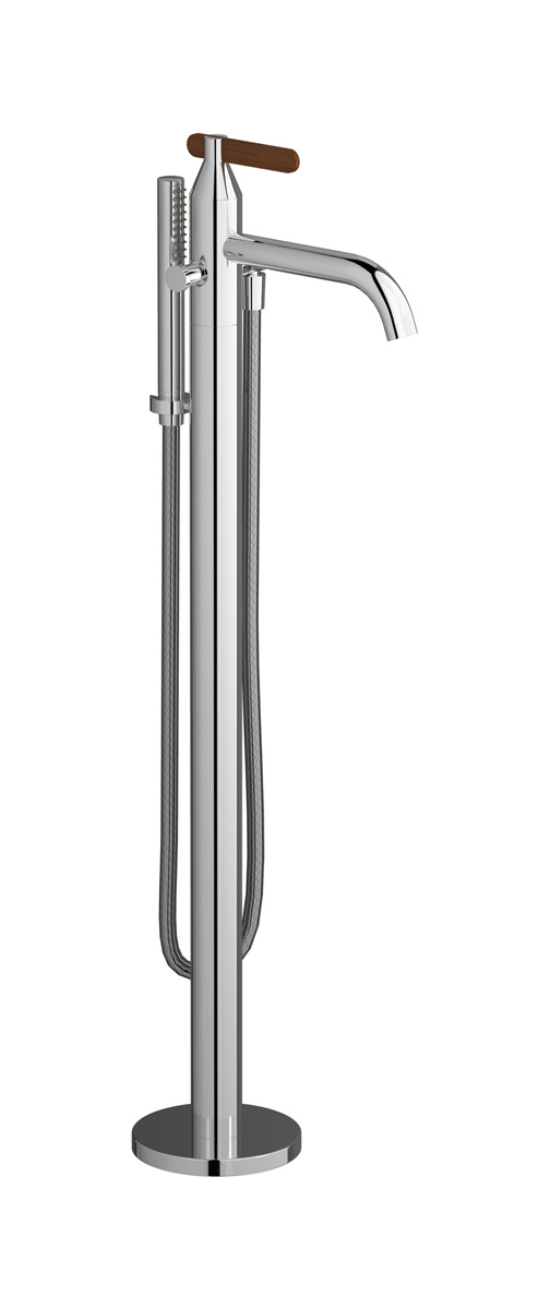 Напольный смесиель для ванны с встроенным душем. WE ARE IB oh406sr Chrome Soho