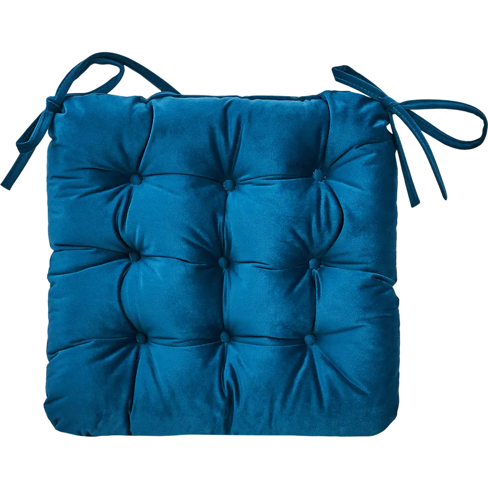 Подушка для стула Linen Way Ibiza 1 в бирюзовом бархате 40×36 см 89337720 STLM-1563424