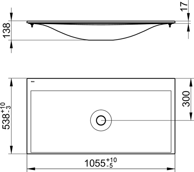 31150311000 Керамический умывальник KEUCO Edition 11 - Вид №2
