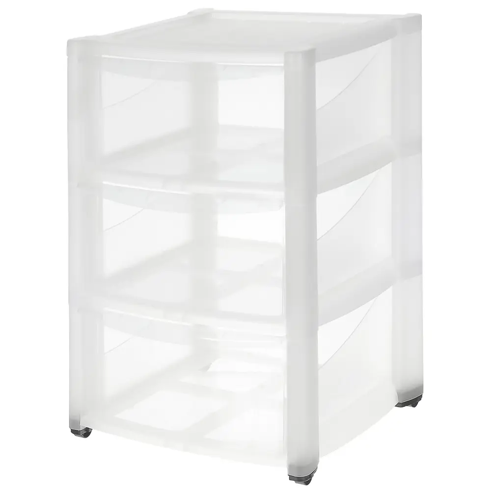 Santreyd Прозрачный комод с тремя ящиками для стильного хранения 18881731 STLM-0013410