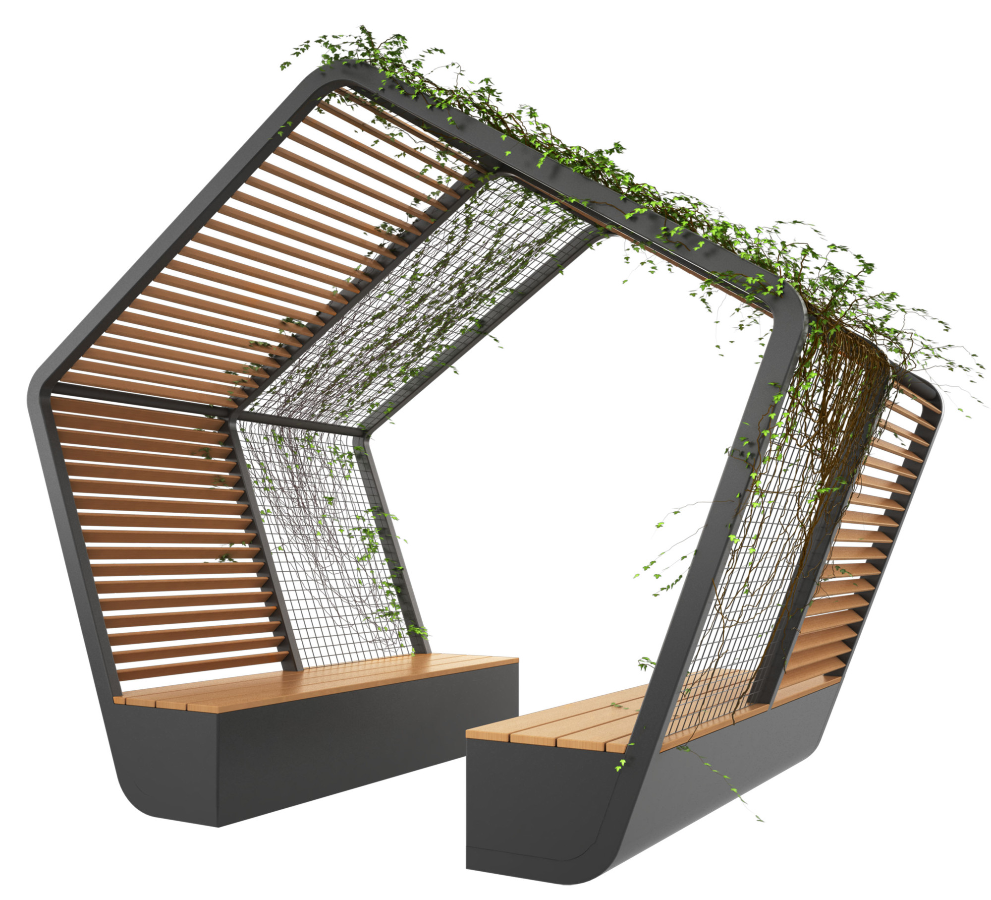 14193 ПЕНТА Nature 1, беседка парковая для плетущихся растений LAB.Space 