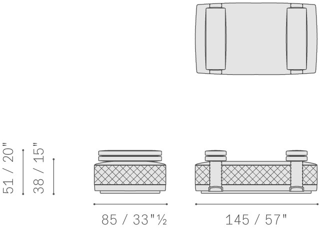 Poltrona Frau Прямоугольный пуф из ткани La collezione - mobili e complementi sun-id-1480978 - Вид №8