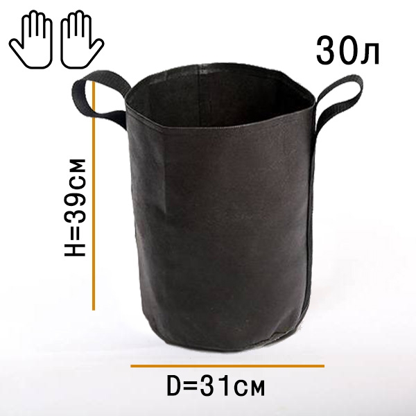 1934 Умный горшок (Гроубэг) 30 литров с боковыми ручками LAB.Space 