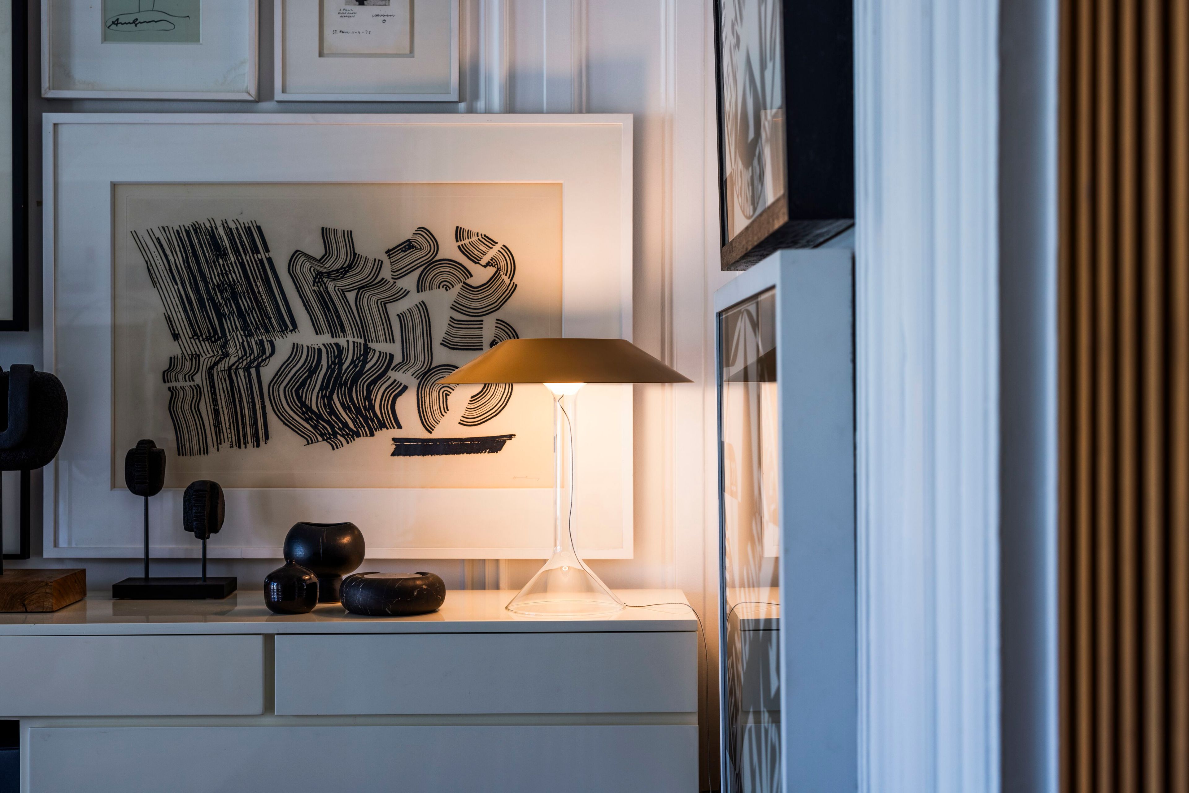 Настольная лампа из окрашенной стали и боросиликатного стекла Foscarini Chapeaux ARCH-00136305 - Вид №17