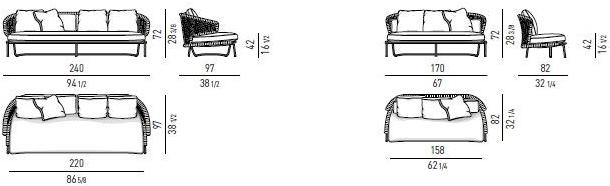 Minotti Открытый диван Aston cord outdoor sun-id-1345229 - Вид №1