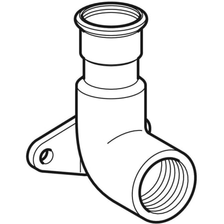 GEBERIT 34136 Водорозетка Geberit Mapress из нержавеющей стали 90° (газ)  - Вид №1