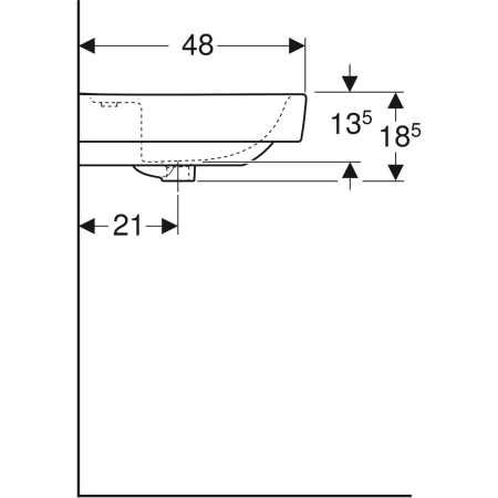 501.723.00.1 Накладная раковина Geberit Renova Plan Geberit  - Вид №48
