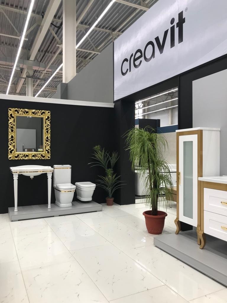 AN360-00CB00E-AD00 ANTIK Унитаз напольный с биде ДЕКОР ЗОЛОТО Creavit Antik  - Вид №2