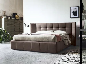 Felis Двуспальная кровать-контейнер из ткани с тафтинговым изголовьем Bedstories#2