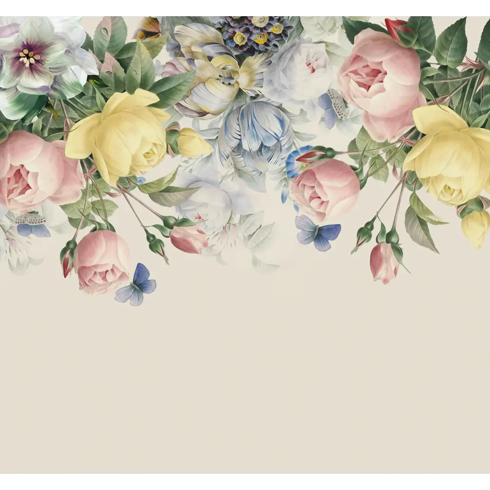 Фотообои 3D Flizart «Цветочная акварель», флизелиновые, 300x280 см FBRUSH STLM-2077713