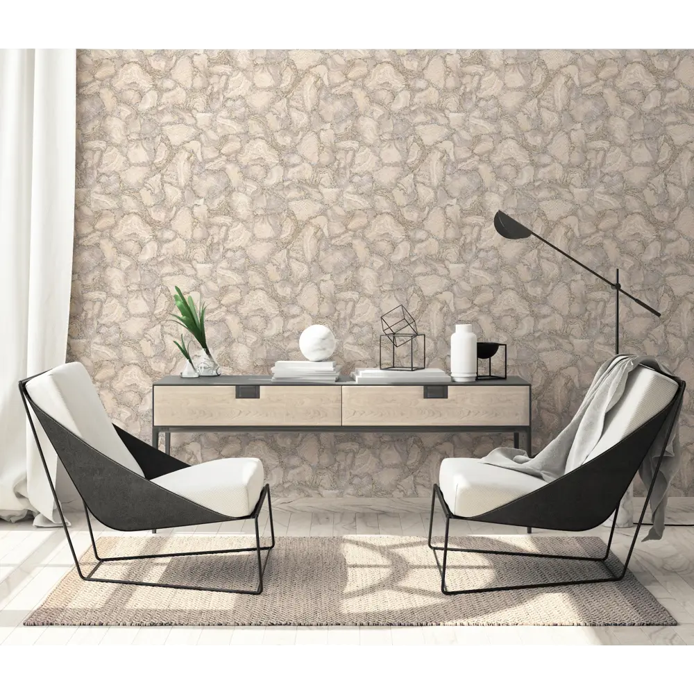 Обои флизелиновые Артекс Агат бежевые 1.06 м 10579-03 STLM-2090460 - Вид №2