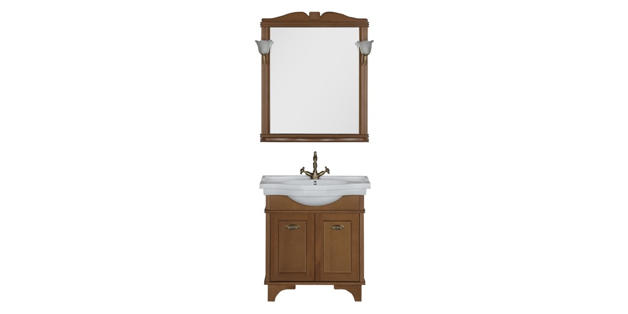 Комплект мебели Aquanet Николь 80 орех 00180515 - Вид №1