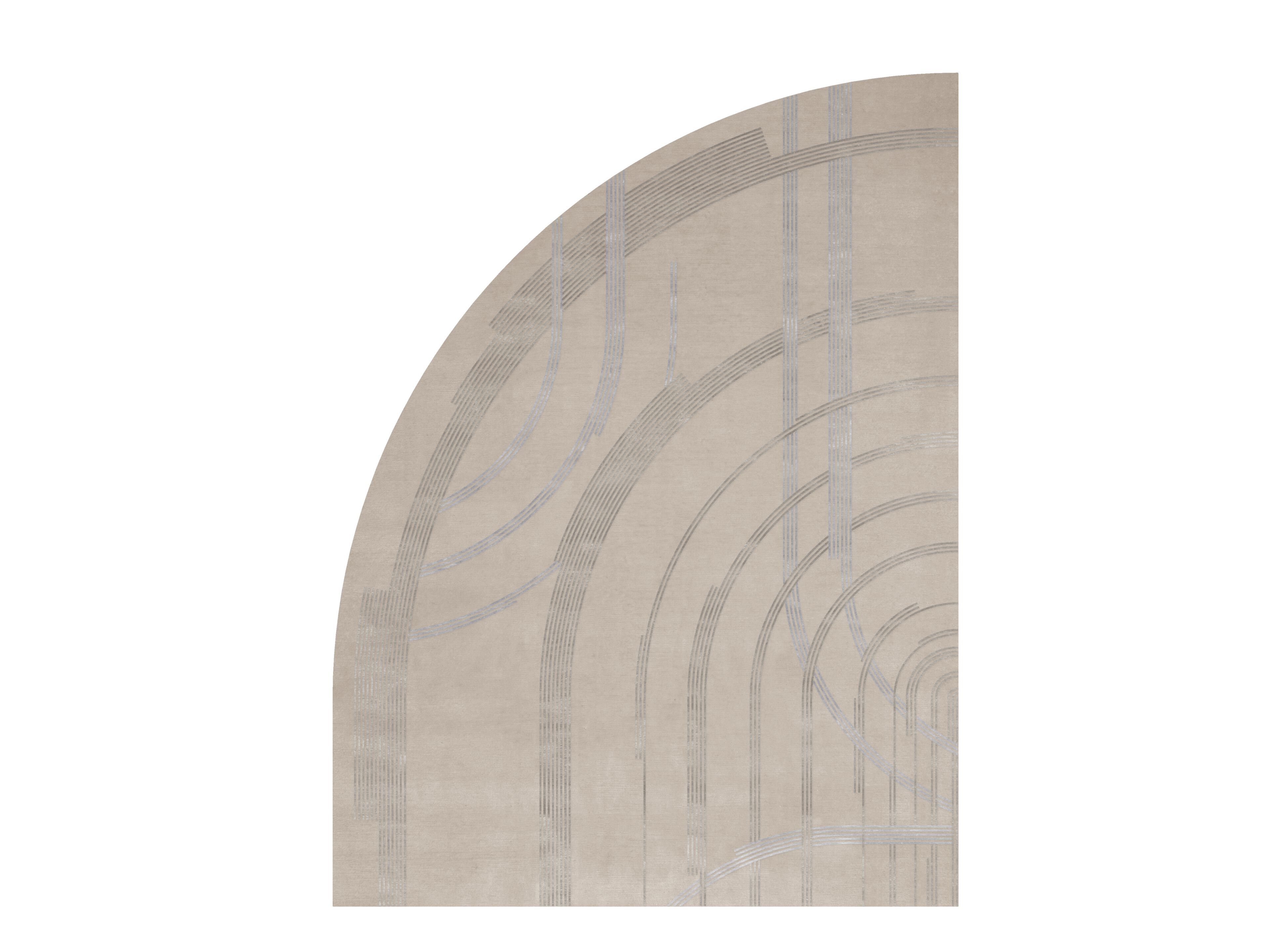 Ковер ручной работы из шерсти с геометрическим рисунком Bizzotto Italia DROP ARCH-00124384