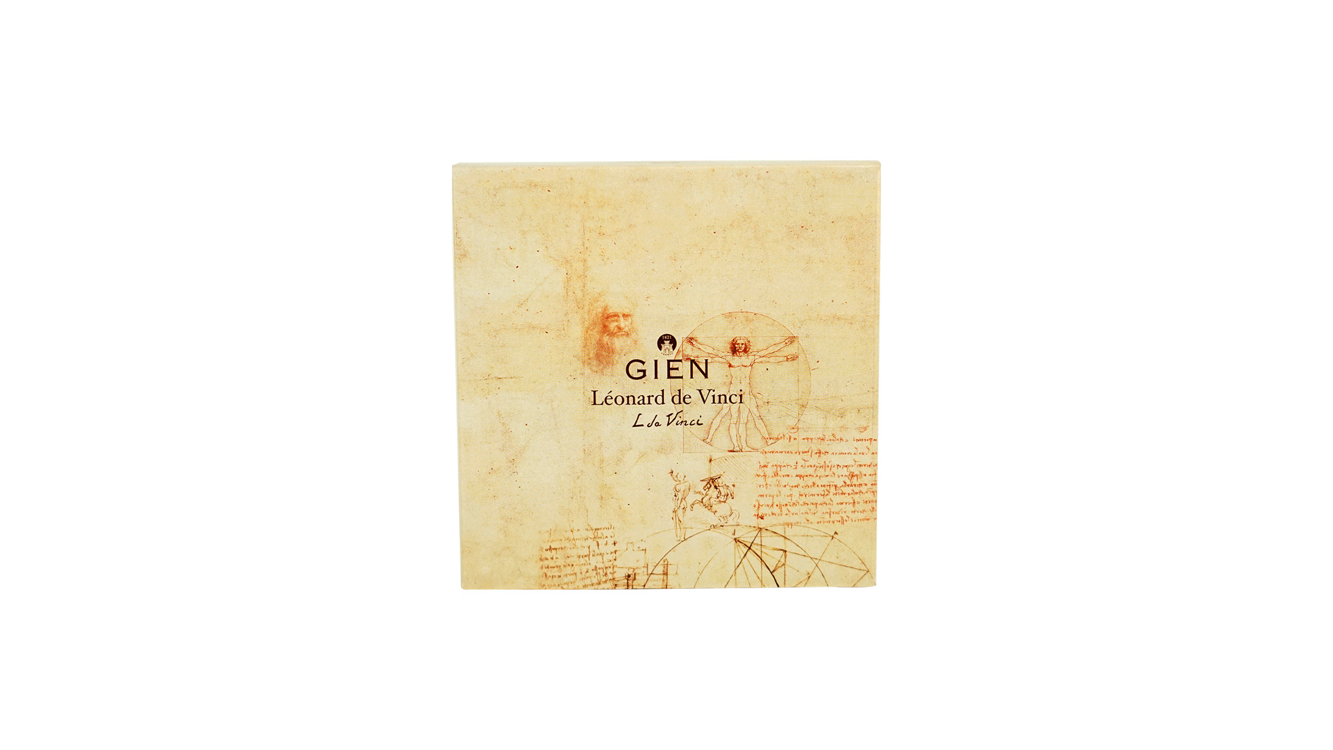 10636906 Gien Блюдо квадратное Gien Лошади. Леонардо Да Винчи 17Х17см, фаянс Фаянс  - Вид №1