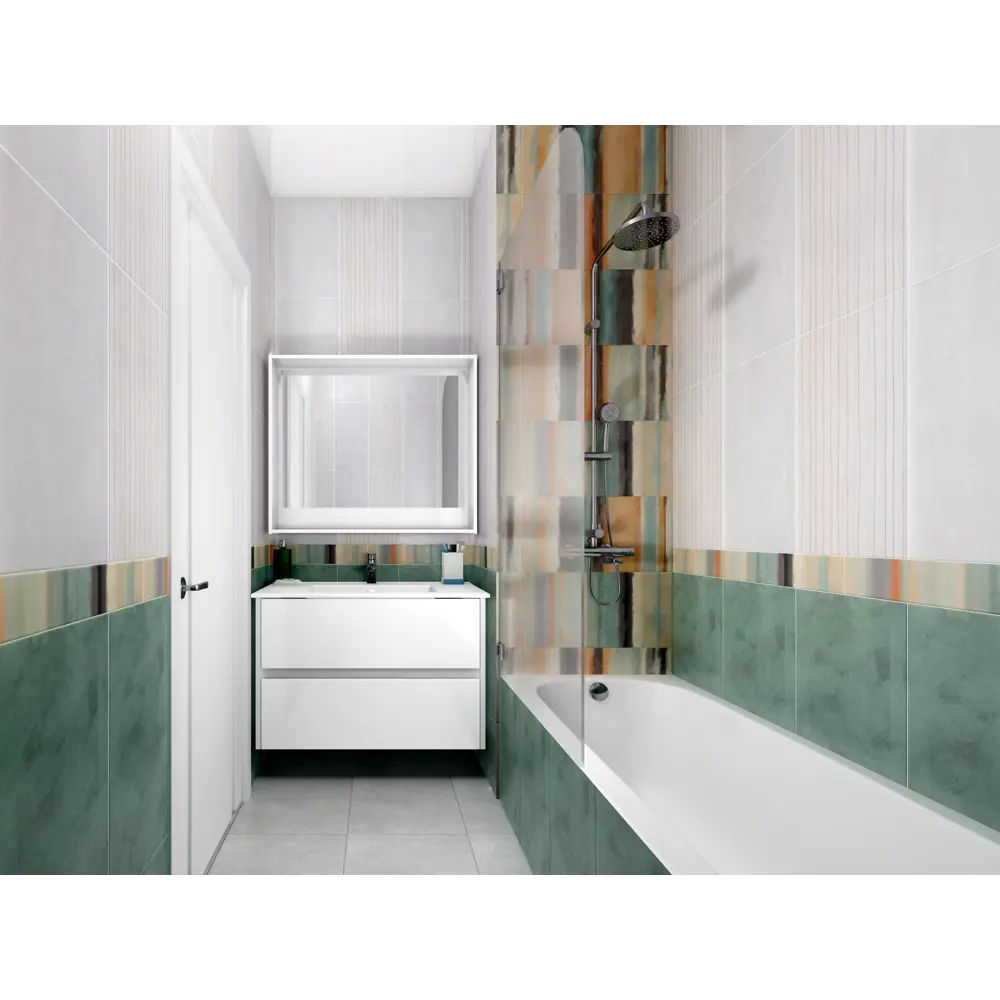 Декор Новус «Радуга 2» бирюзовый 30х60 BELANI STLM-2046464 - Вид №3