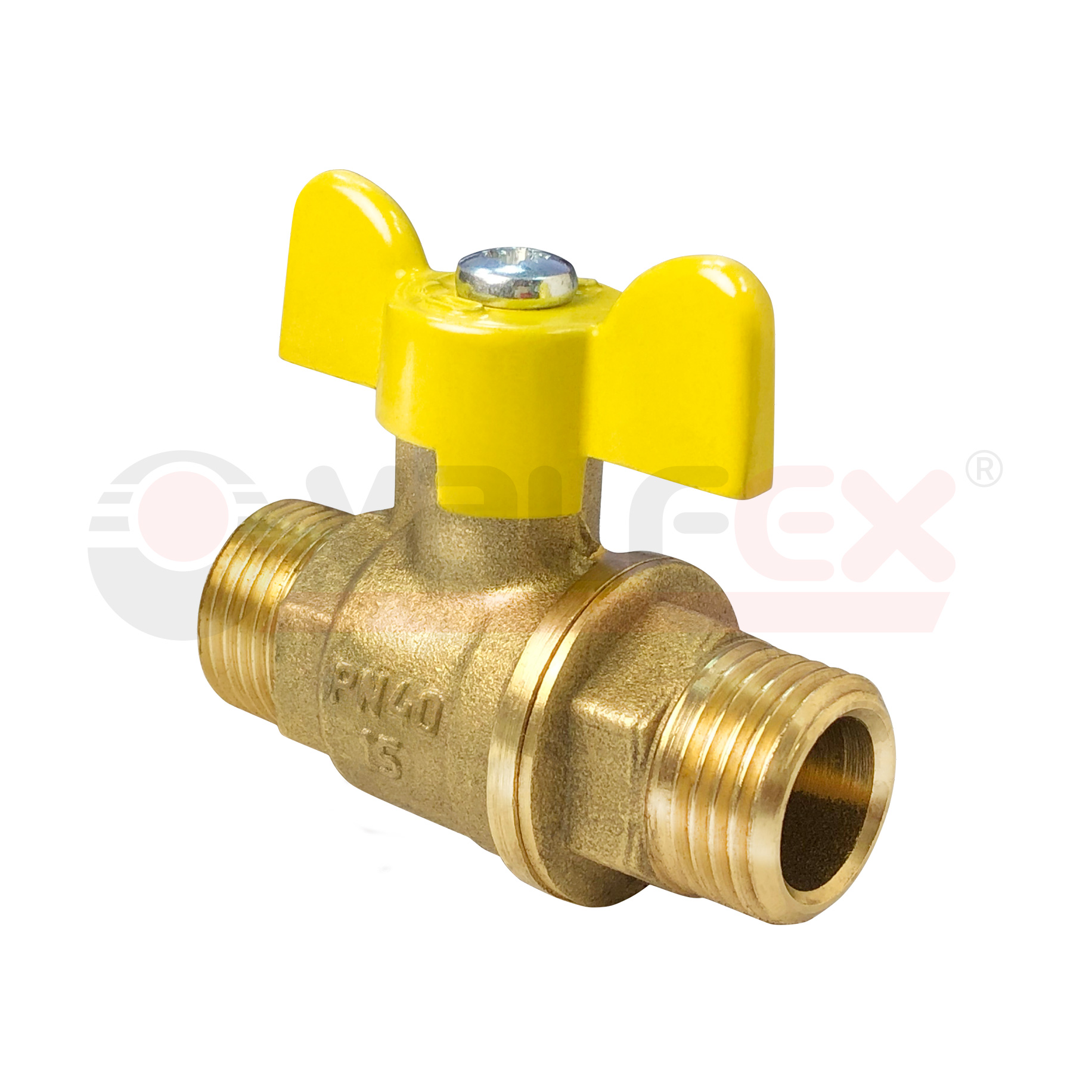 VF.279.LB3.034 Valfex Кран шаровой для газа, ручка-бабочка (наруж.-наруж.)  3/4" 