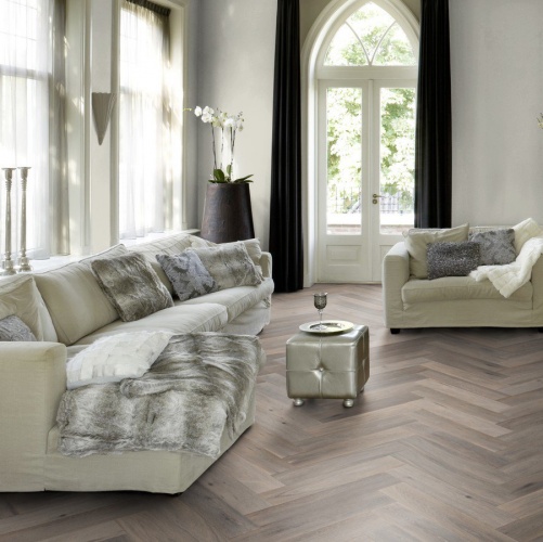 Паркет Ёлка Solidfloor New classic Кэнтрбери Дуб Натур с брашью (Текстурированная) 610х122 мм 1194938 - Вид №24