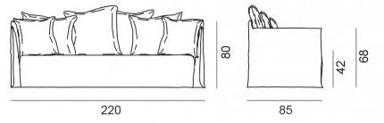 Gervasoni 3-х местный тканевый садовый диван Gervasoni outdoor sun-id-1407637 - Вид №7