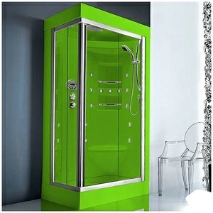 Душевая кабина Gruppo treesse Acquazzurra 80х100 STB-B7537S-S белая с баней и гидромассажем угловая левая