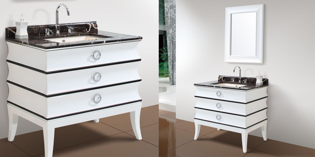 Комплект мебели для ванной LORETO (white) La Tezza Collection Santreyd  - Вид №2