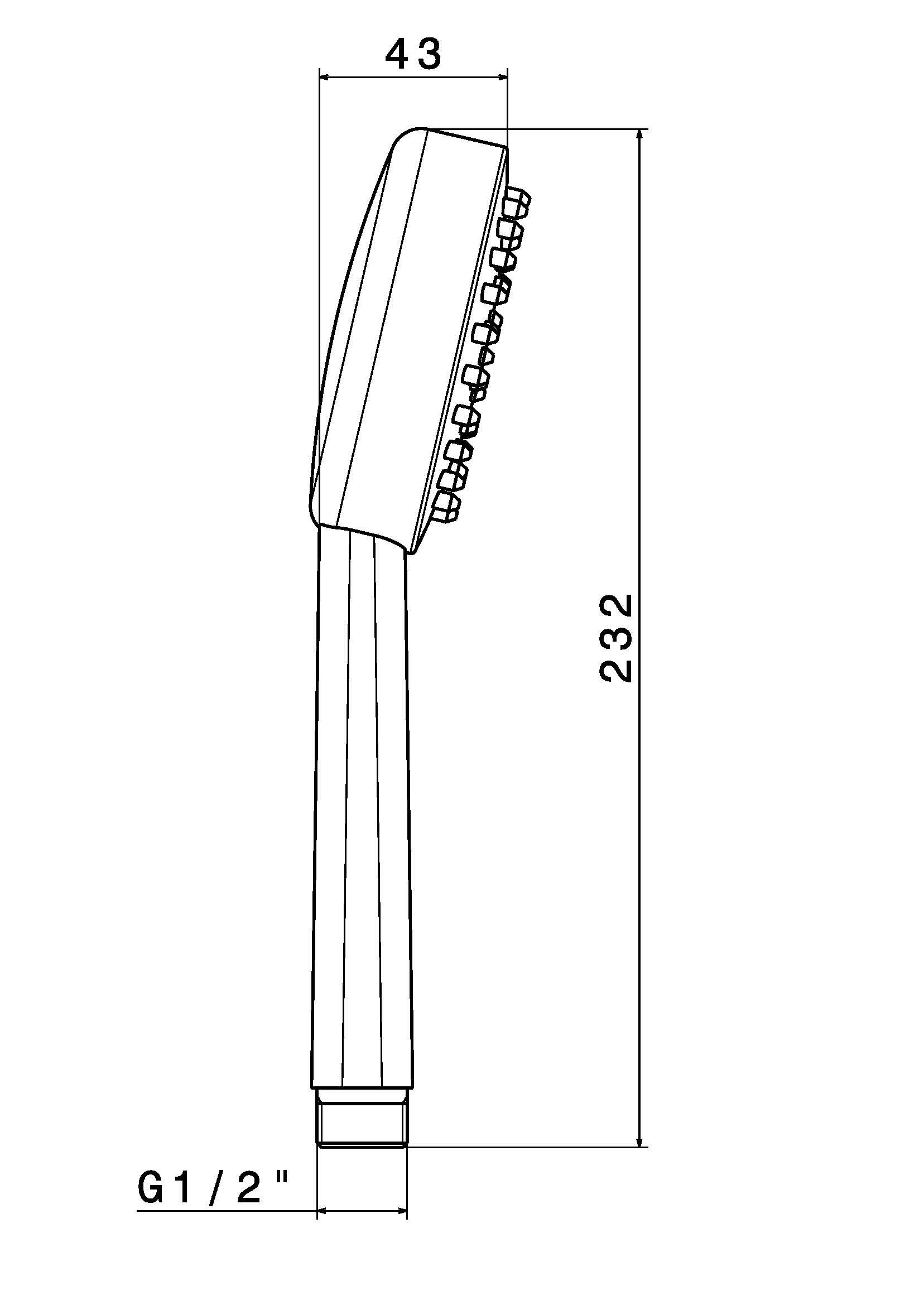 Ручной душ из АБС с фиксированной струей Newform набор для душа ARCH-00038825 - Вид №2