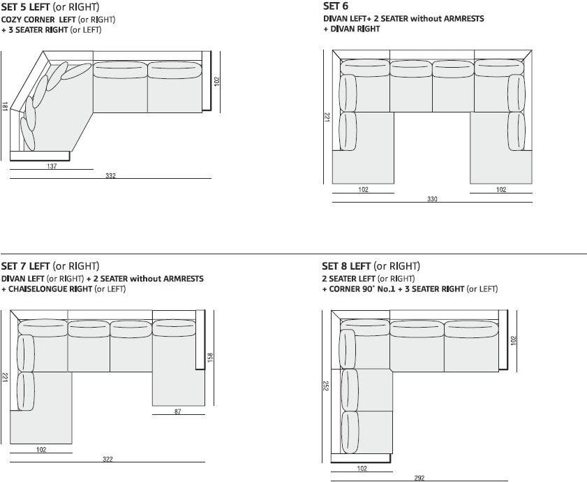 Sits 3-х местный тканевый диван Ronja sun-id-1430158 - Вид №4
