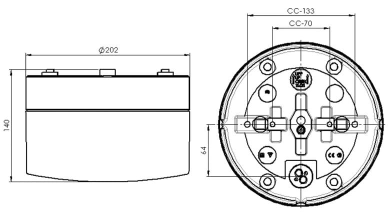 Настенный светильник / потолочный светильник из опалового стекла и фарфора Ifö Electric Opus ARCH-00004318 - Вид №4
