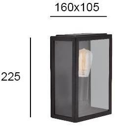 Terzo Light Бра для наружного освещения из стали и стекла прямого света  V4158200  - Вид №1