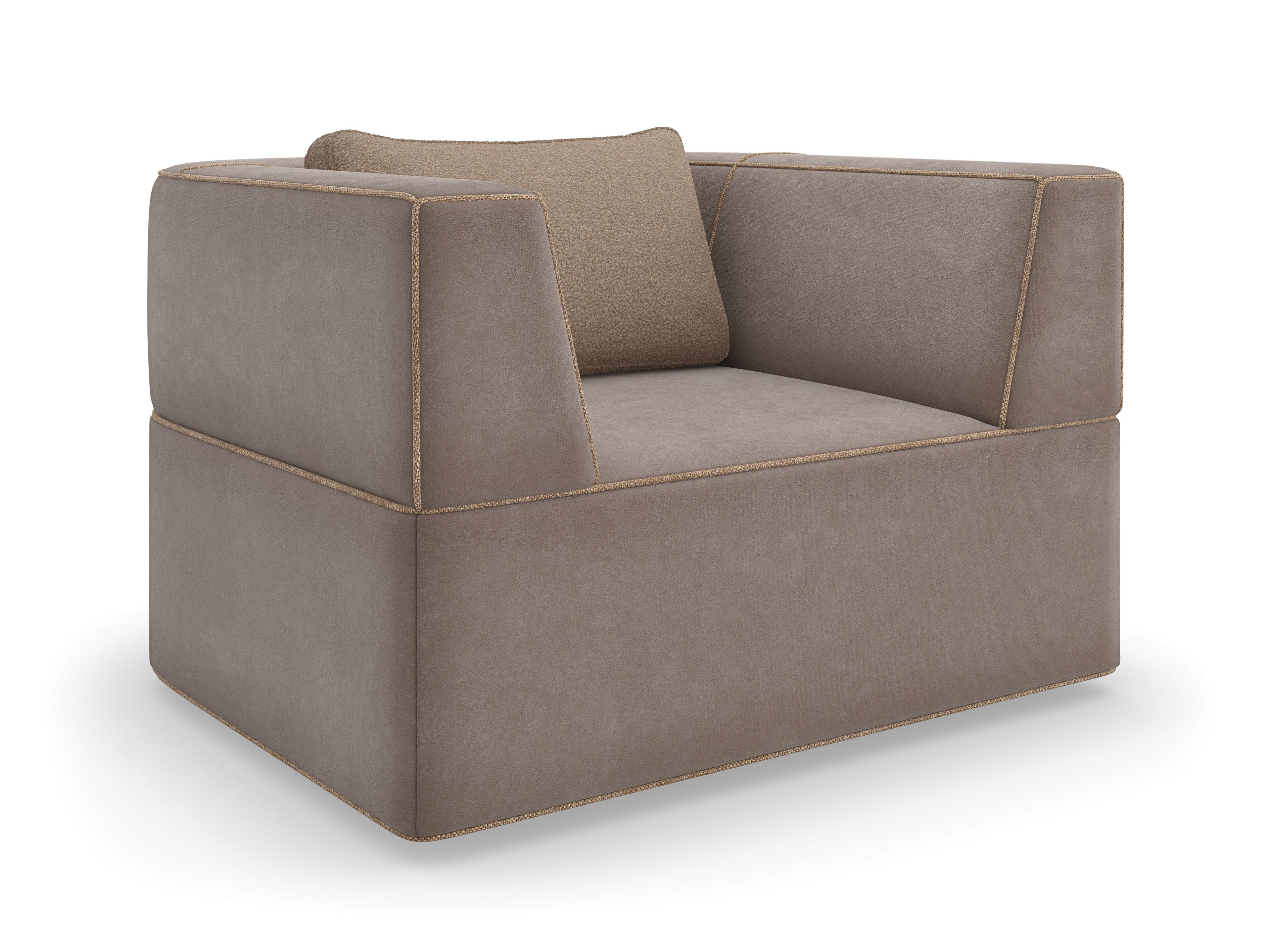 Кресло из нубука с подлокотниками Caracole Марбелья ARCH-00116508