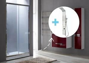 Душевая дверь Aquanet Delta NPE6121 140 (+ панель Aquanet Galaxy Shine)