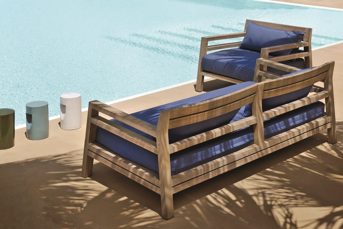 3-местный тканевый садовый диван Ethimo Costes ARCH-00007281 - Вид №3