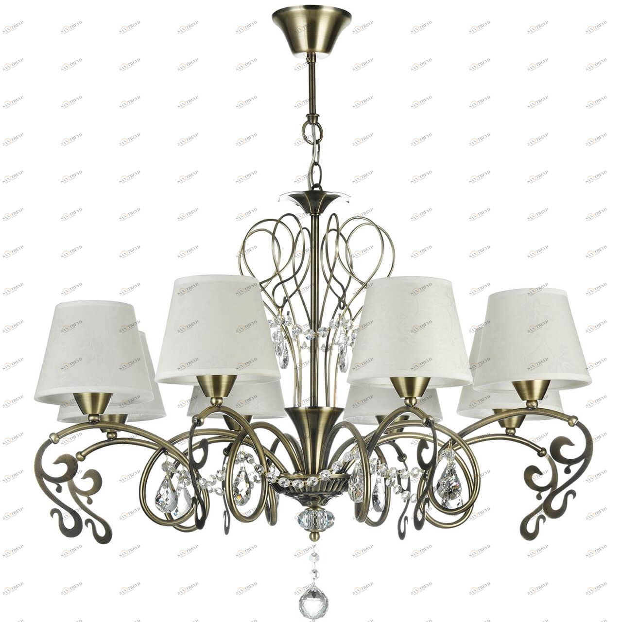 Подвесная люстра Freya Biti FR2758-PL-08-BZ FREYA ДИЗАЙНЕРСКИЕ, BITI 186862 Белый 