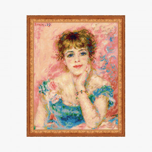 1439 Набор для вышивания Портрет Жанны Самари 21 х 26,8 см RIOLIS Сотвори Сама