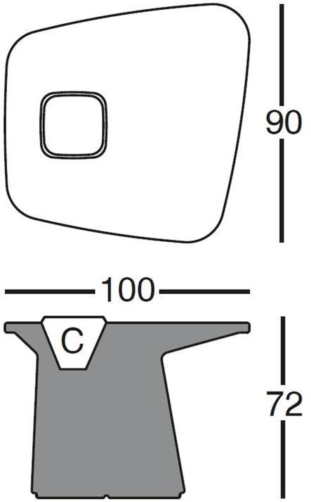 VONDOM Садовый журнальный столик из полиэтилена Moma sun-id-1457611 - Вид №5