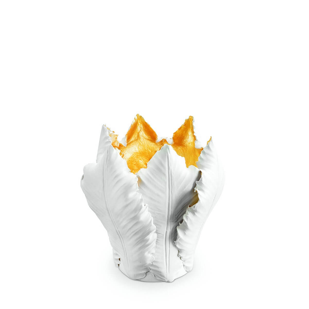 300049,18 ABHIKA ПОДСВЕЧНИК ТЮЛЬПАН WHITE/GOLD 300049.18