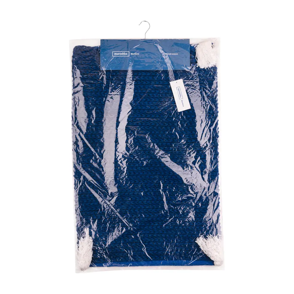 Коврик для ванной комнаты Moroshka Maritime 60х90 см цвет сине-белый STLM-2039774 - Вид №1