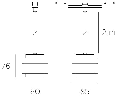Алюминиевая подвеска для освещения трека Letroh VIAVAI ARCH-00132941 - Вид №4