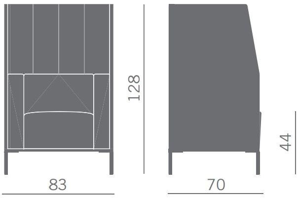Kastel Кресло из ткани с высокой спинкой Kontex sun-id-1497341 - Вид №2