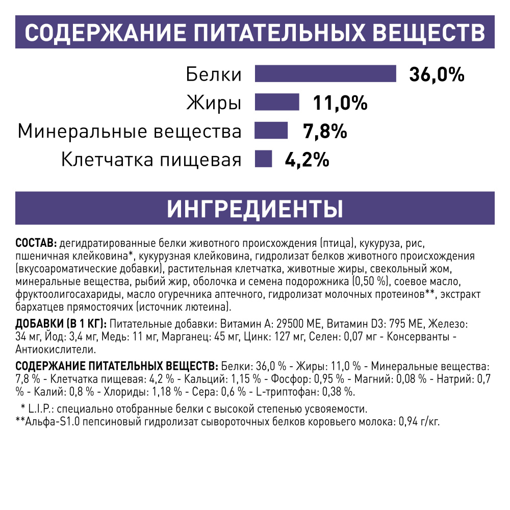 ПР0053539 Корм для кошек Vet Diet Calm CC 36 Feline при стрессовых состояниях и в период адаптации сух.2кг ROYAL CANIN  - Вид №4
