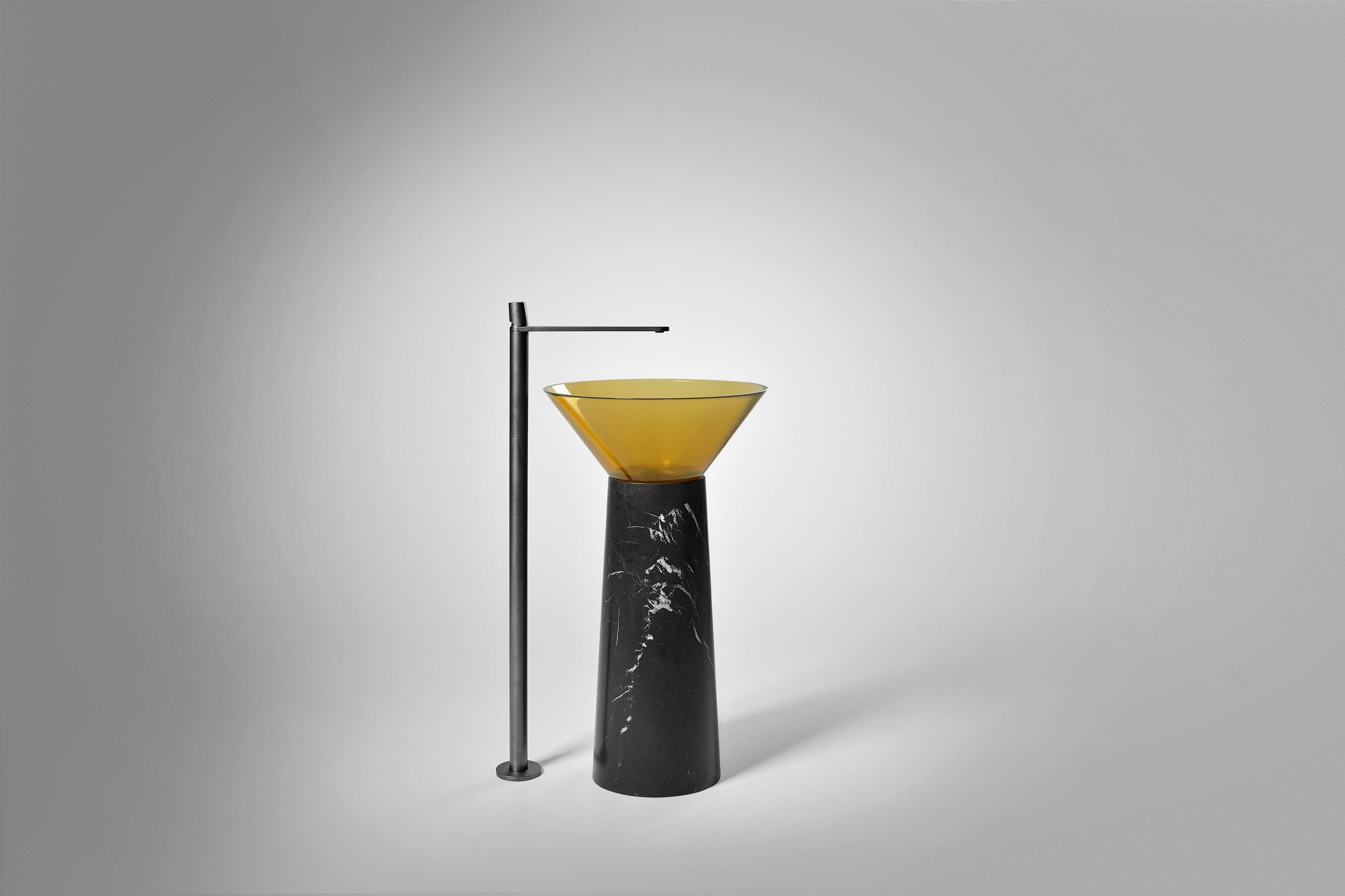 Круглый отдельно стоящий умывальник из черного мрамора Marquina Antoniolupi ALBUME11 + ALBUME21 ARCH-00148772 - Вид №24