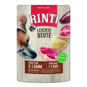 ПР0043799 Корм для собак Leichte Beute Говядина и ягненок пауч 400г RINTI