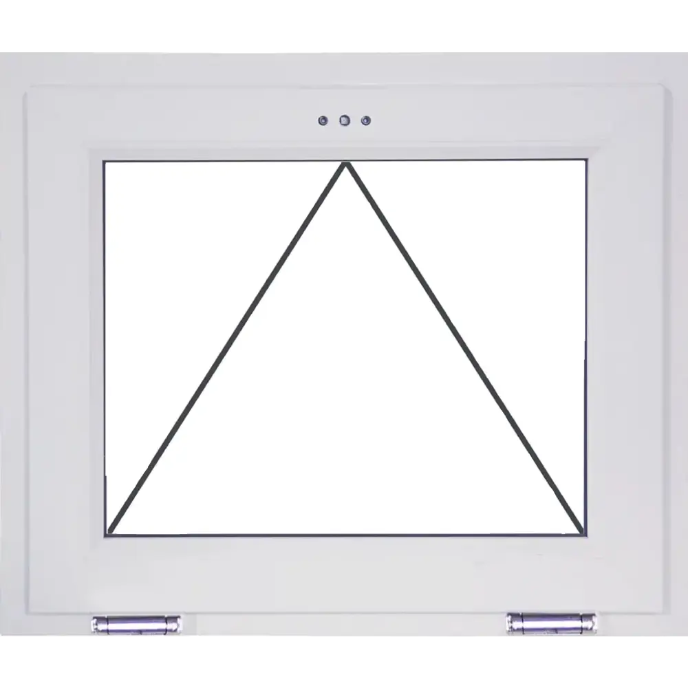 Пластиковое окно ПВХ Deceuninck фрамуга 700x500 мм (ВхШ) двухкамерный стеклопакет белый/антрацит STLM-2054955