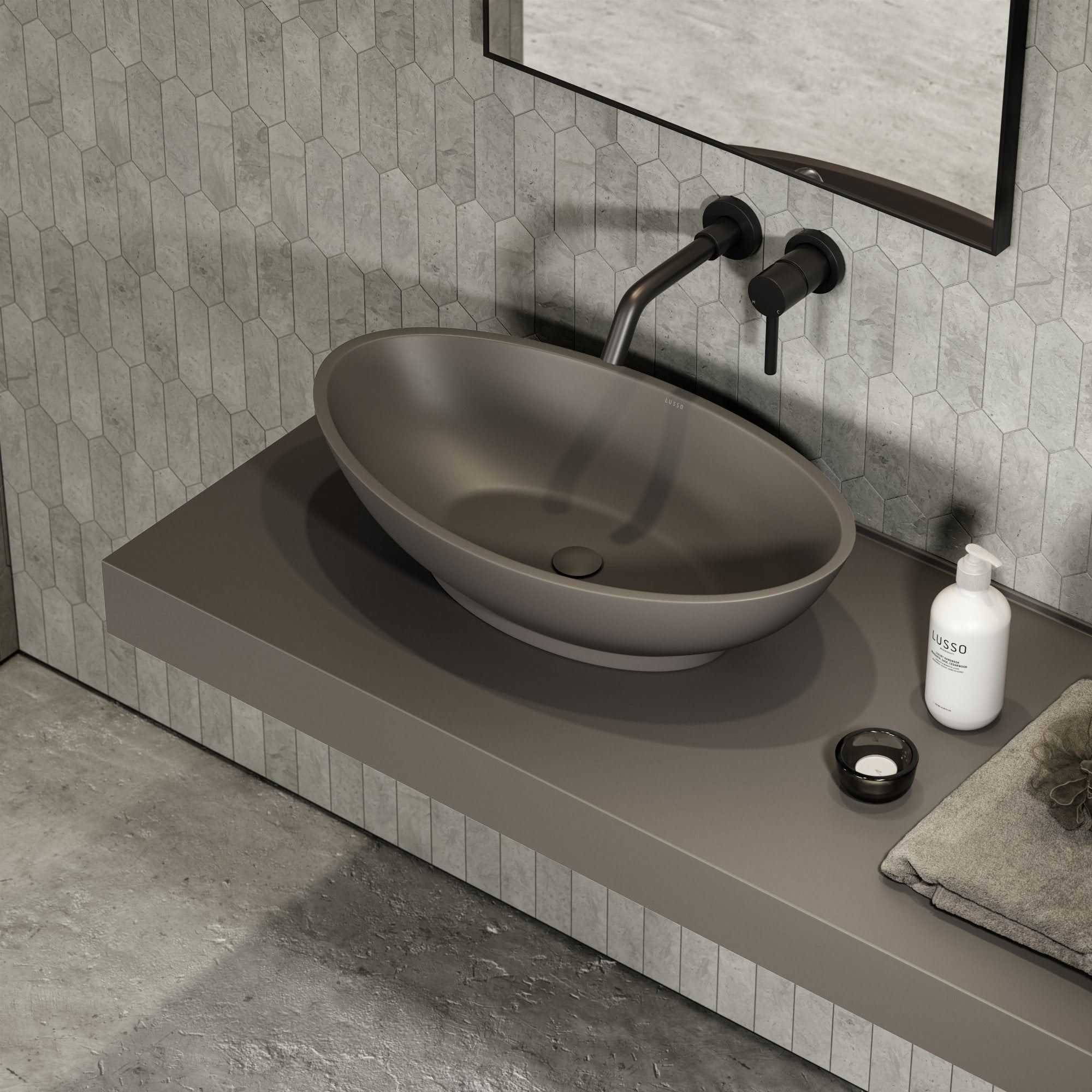 Овальная столешница из смолы LUSSO Oasis ARCH-00139422 - Вид №1