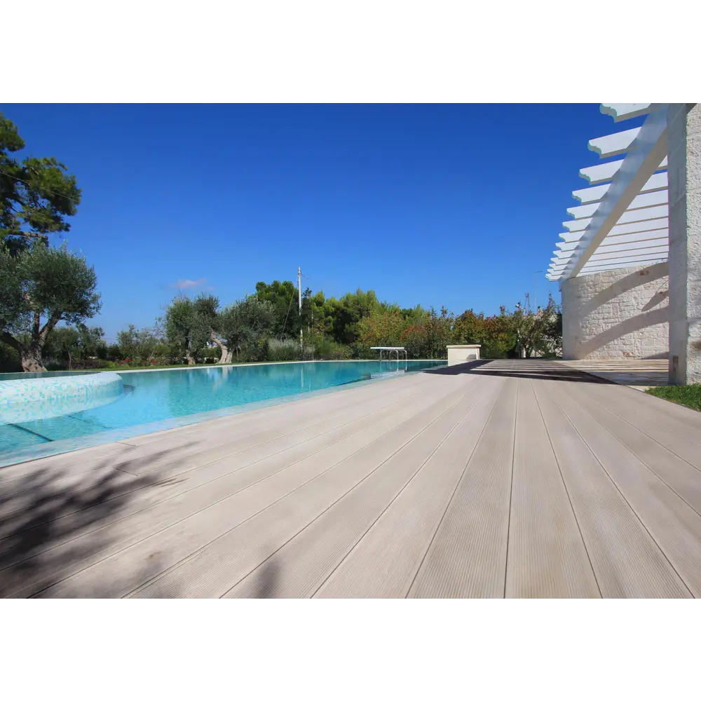 Террасная доска ДПК ITP цвет Дуб беленый 3000x162x26 мм вельвет 0.486 м² STLM-2058125 - Вид №2