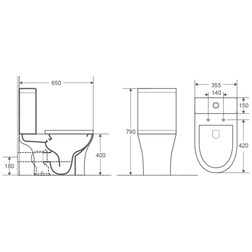 Унитаз-компакт Aquatek Optima T безободковый двойной смыв торнадо цвет белый STLM-2014207 - Вид №9