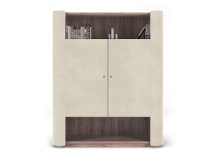 Кожаный шкаф с распашными дверцами