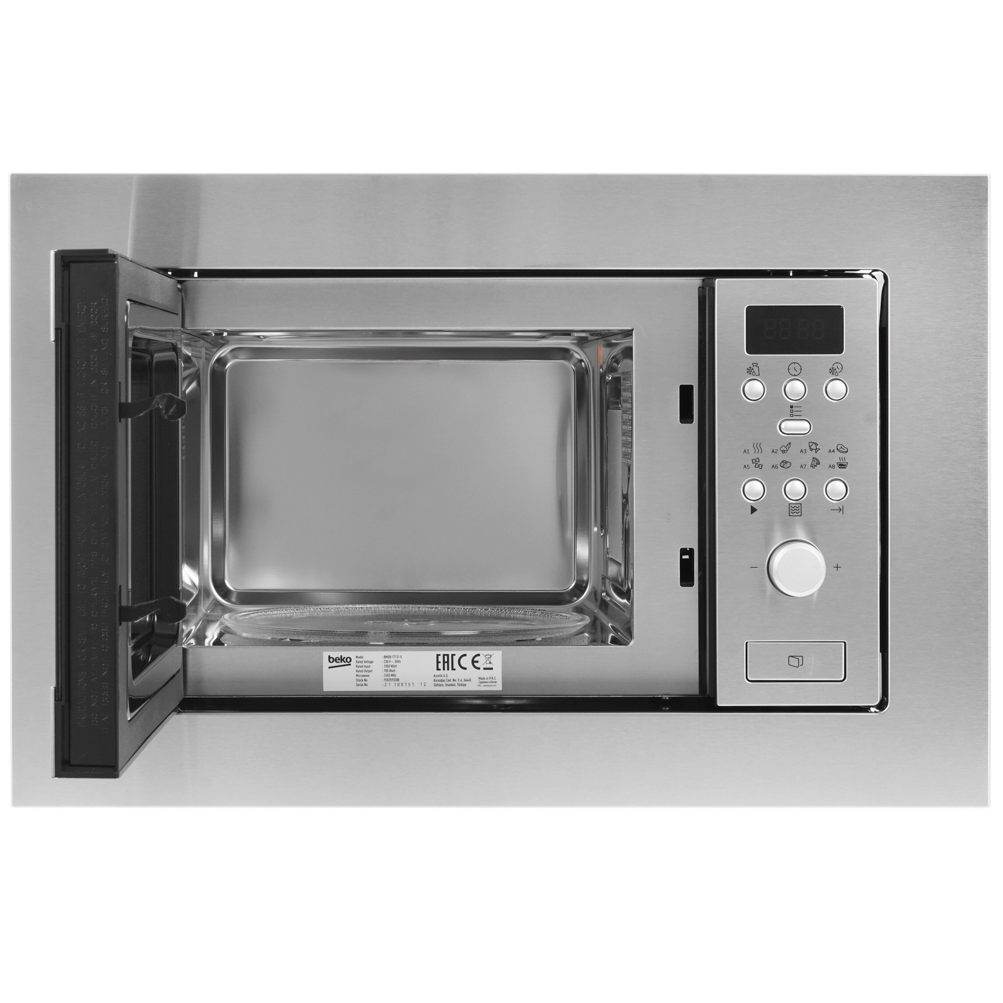 5310423 Встраиваемая микроволновая печь Beko BMOB17131X серебристый STDN-0073723 - Вид №5