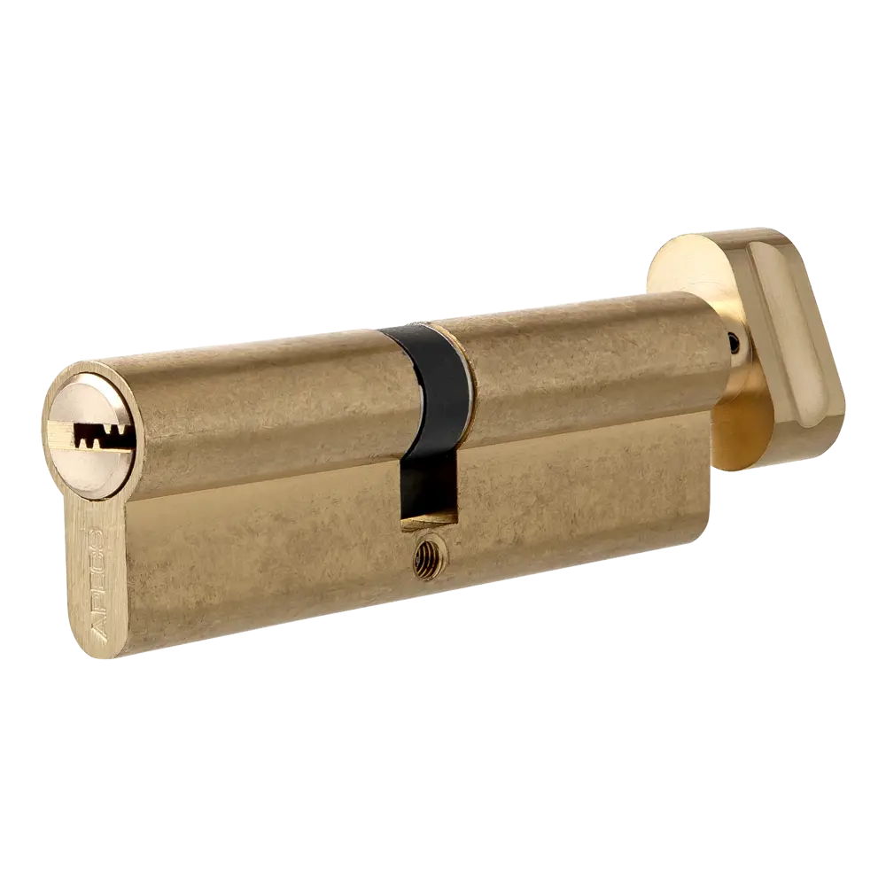 Цилиндр Apecs SM-80-C-G, 40x40 мм, ключ/вертушка, цвет золото ЦИЛИНДР APECS SM-80-C-G КЛ-ВЕРТ STLM-2053470
