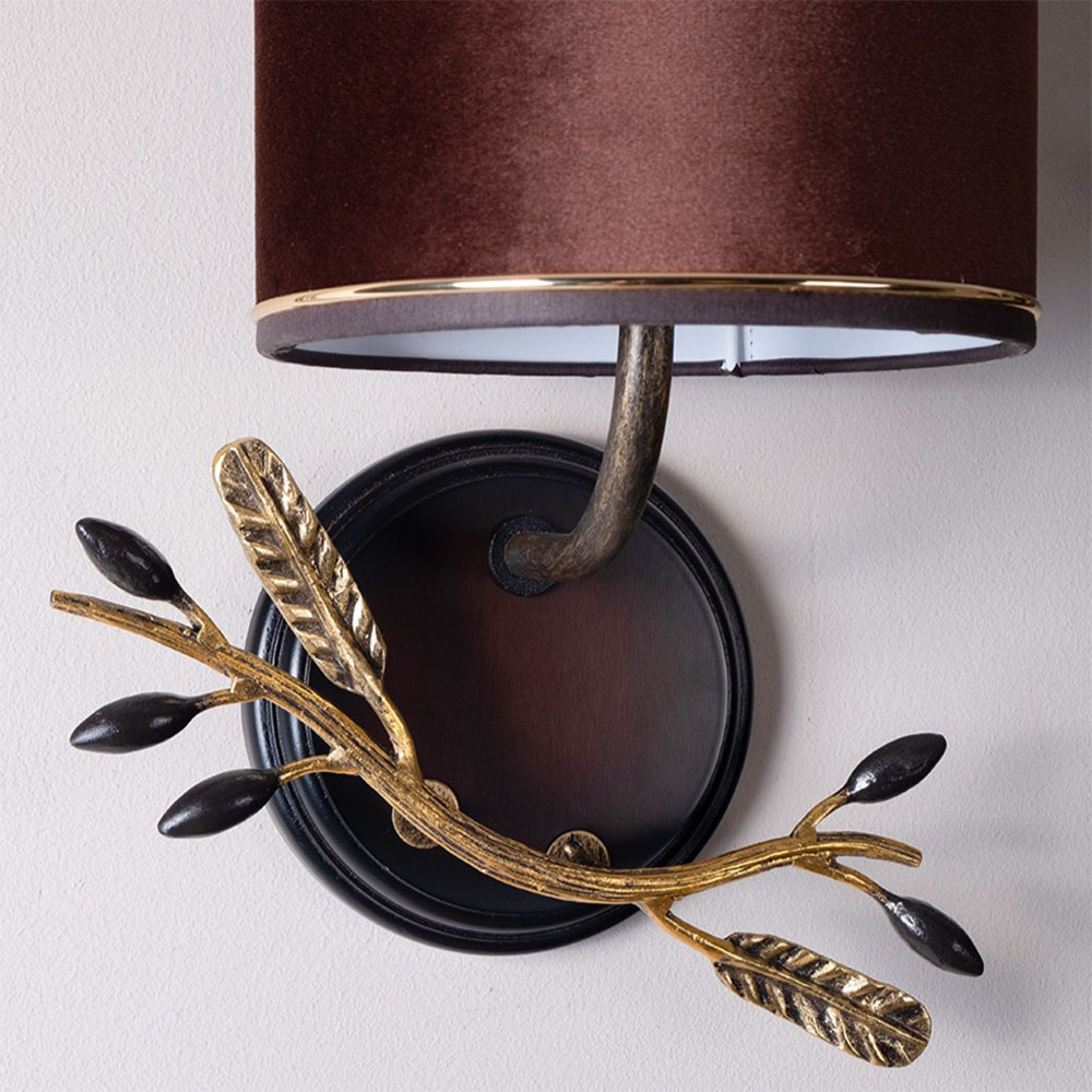 35065 Бра Oliva Branch Каштан левое BOGACHO 4627196596924