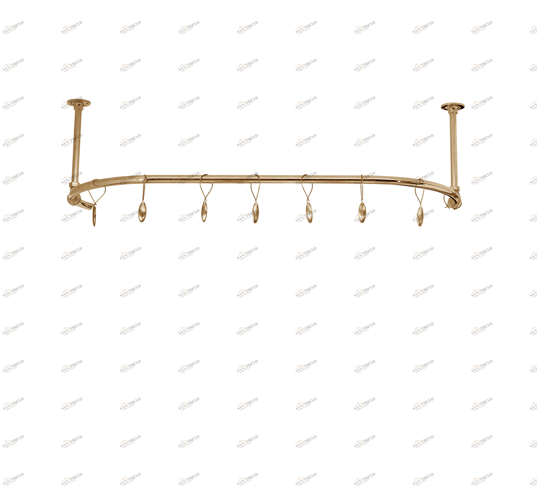 Gentry Home Карниз для штор для душа Shower curtain rail Темное золото GH100469 